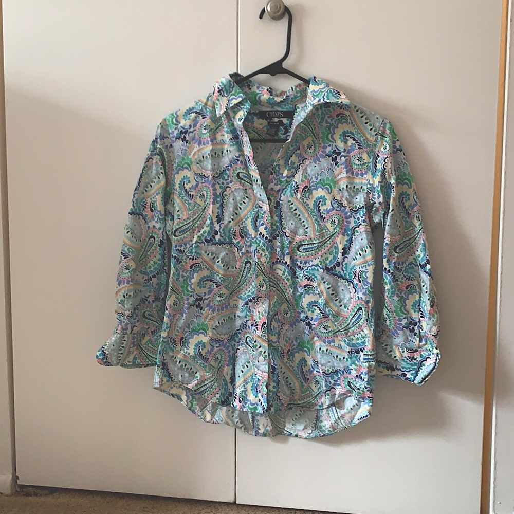 Button up 3/4 sleeve